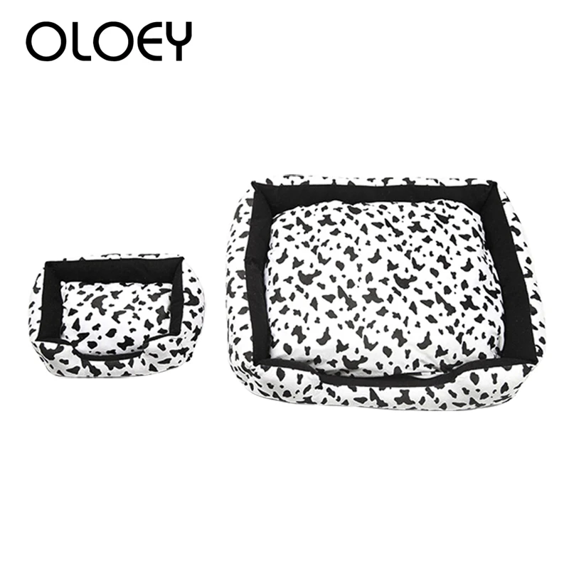 Коврик-кровать для собак мягкое удобное теплое съемное одеяло сна с коровьим