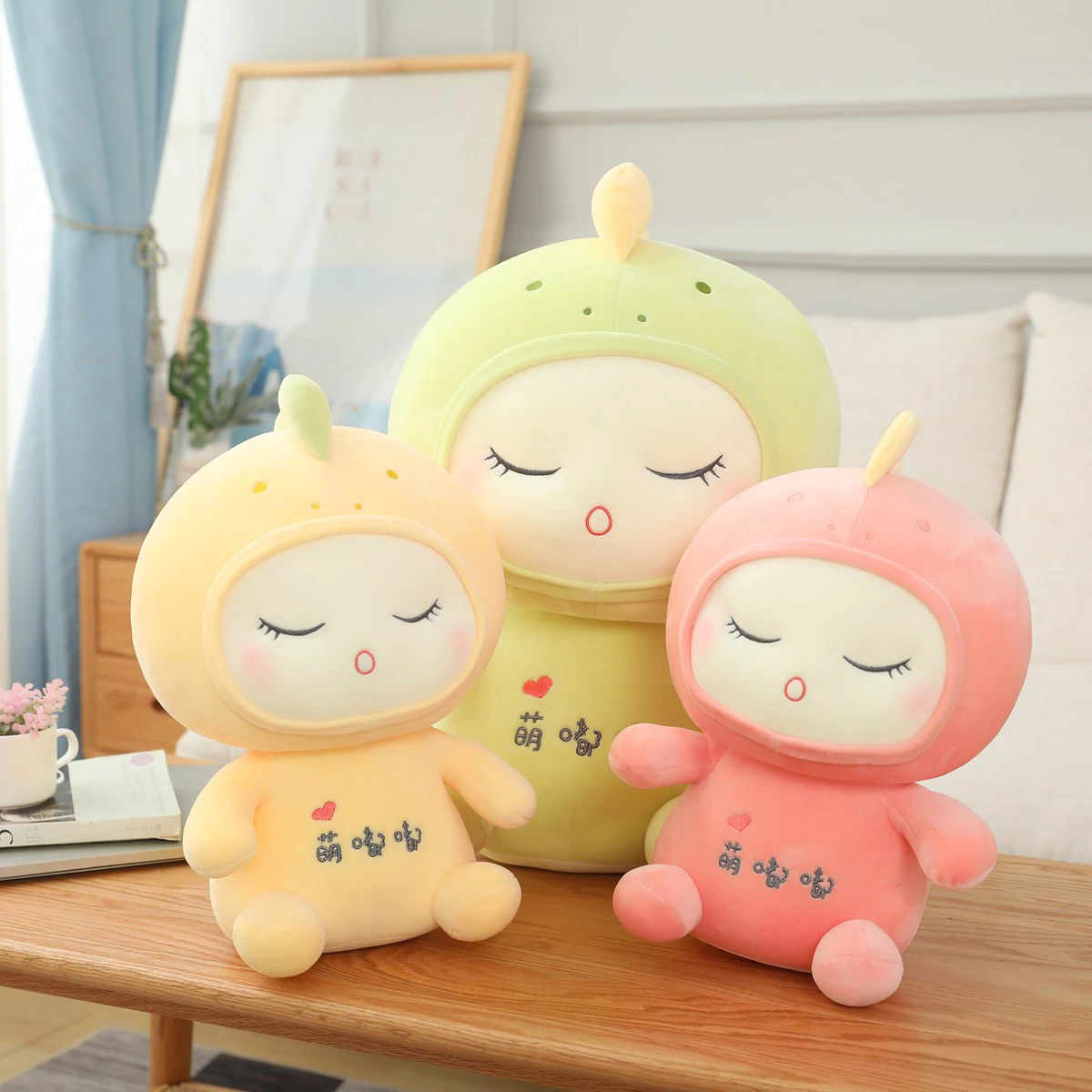 

23/30/45cm Cute Kawaii Dolls Plush Toys Stuffed Soft Appease Sleeping Pillow Dolls for Kids Girls Birthday Home Decor Gift