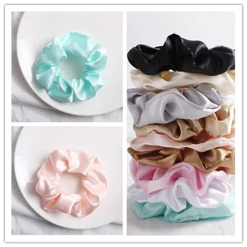 Шелковая атласная резинка для волос женские галстуки милые волосы девочек