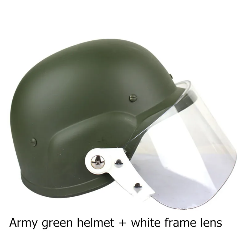 Anti-riot Helmet Military Fan Tactical Protection Self Defense Adult Transparent Protective Face Shield Wind-proof Safety | Безопасность