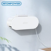 ntonpower wall mounted cable storage box with child protect lock power strip wire case for home bedroom cable management box