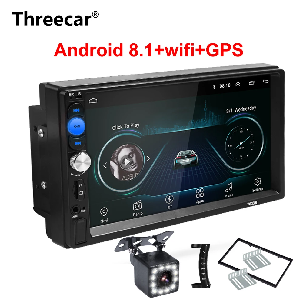 Универсальное 2Din автомобильное радио Android 8,1 gps навигация Авторадио мультимедийный плеер Bluetooth wifi Зеркало Ссылка OBD2 в тире
