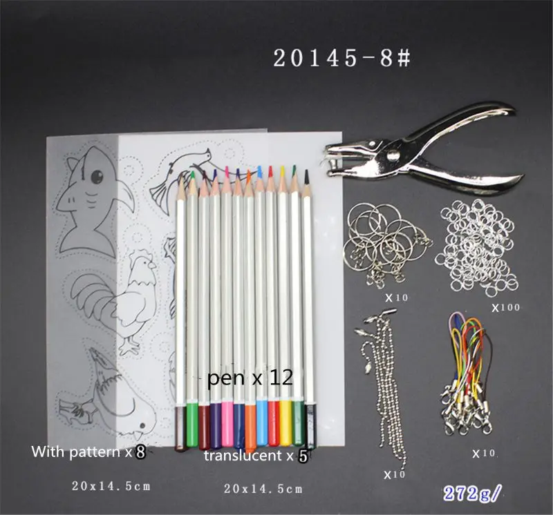 

Heat Shrink Plastic Sheet Kit,Heat Shrinky Sheets Creative Pack