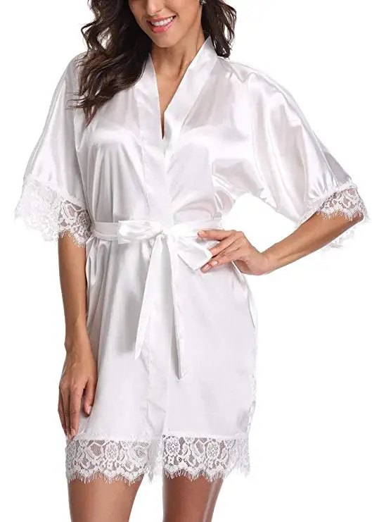 Новинка 2019 г. модные женские халаты Атласный халат ночная рубашка одежда для сна