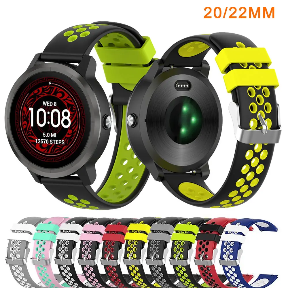 

WatchBand For Huami Amazfit GTR 47mm Huawei Watch GT 2e / GT 1 / GT2 46MM Garmin Vivoactive 3 Silicone Smart Watch Band