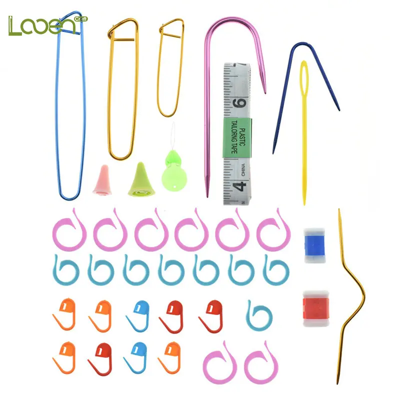 6 наборов инструментов для рукоделия набор пластиковых вязаных игл маркеры