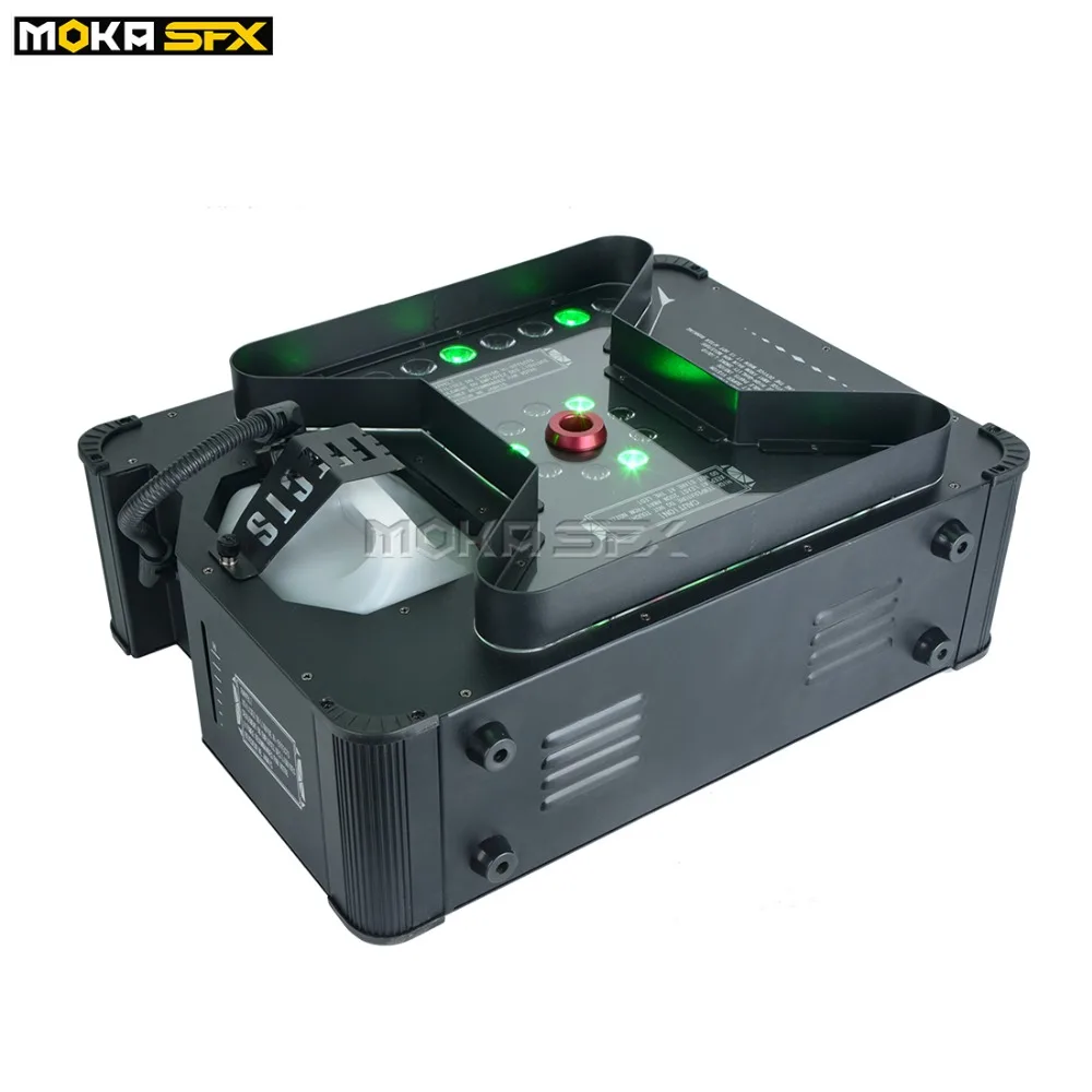 MOKA SFX супер струйная противотуманная Машина DMX 512 с пультом дистанционного управления мощный вертикальный дымоход светодиодный RGB цветной эффект вечерние украшения
