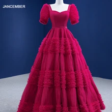 RSM67361 Vestidos de Noche largos de lujo para mujer, vestido de noche formal de manga corta sin espalda, hermoso, 2021 (2)