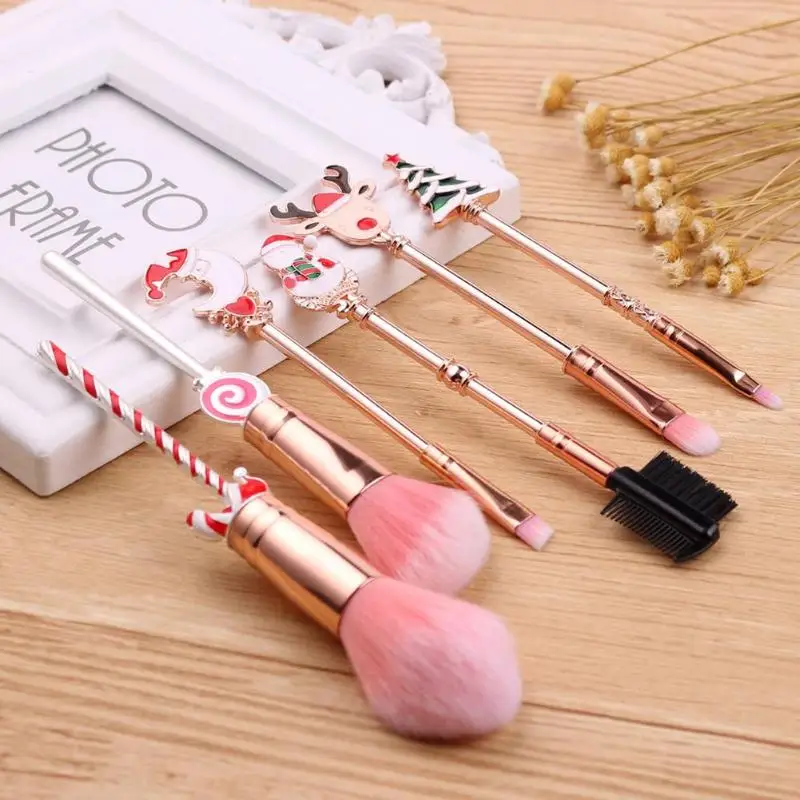 5/6 шт. детские косметические кисти Санта Клаус|Аппликатор теней для век| |