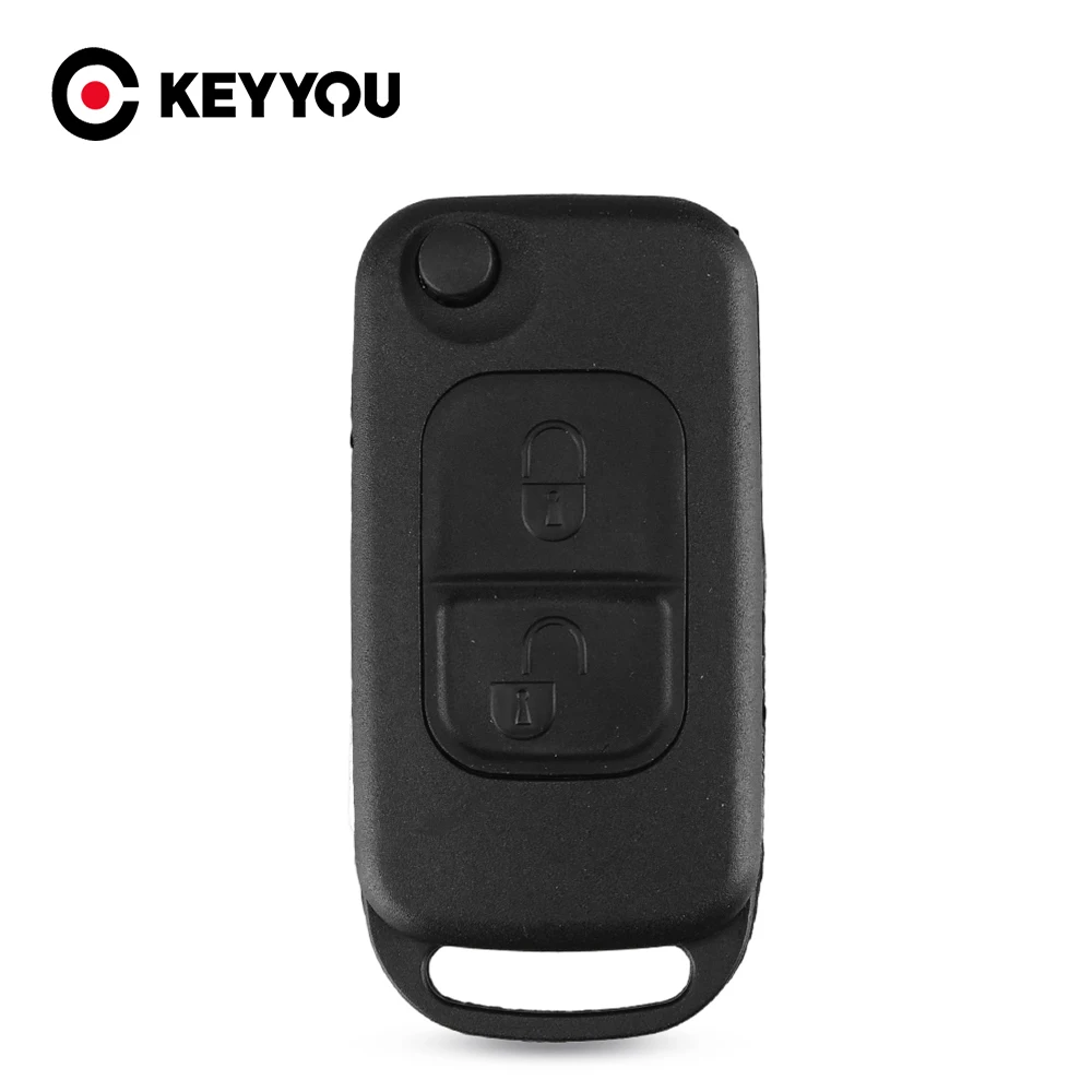 KEYYOU 1/2/3/4 Buttons Remote Key Case Flip Folding Key Shell For Mercedes Benz C E S ML SL ML55 AMG S500 SL500 W168 W124 Key