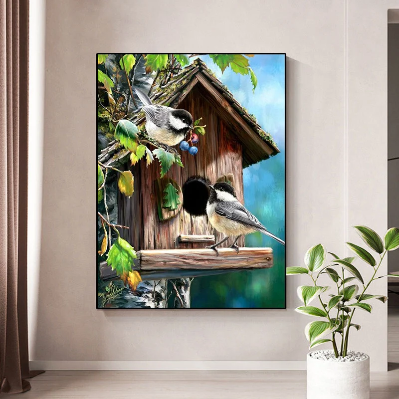 

Scandinavian Nature Landscape Canvas Painting Flowers And Birds Wall Art Posters Nordic Prints Modern Pictures Home Decoration