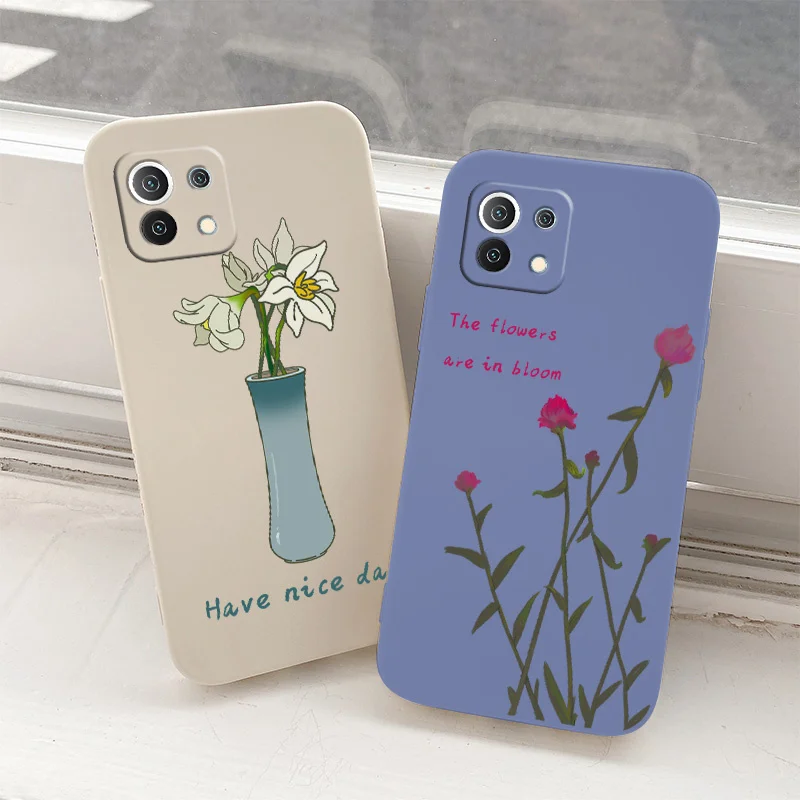 

Flowers Silicone Case For Xiaomi Mi 11 lite Ultra 11i 10T 9T Pro Lite 10 10S 9 8 lite Pro Poco F2 X2 F3 Pro Soft Phone Cover Cas