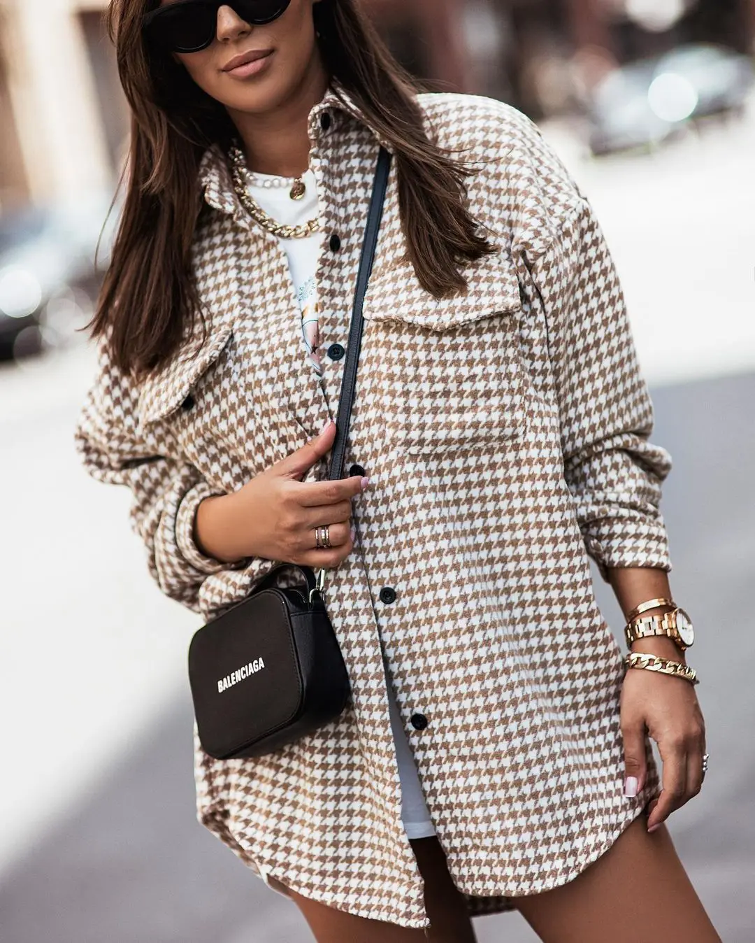 

Shirt Women Autumn Fashion Bird Lattice Shirts Casual Loose Cardigan Outwear Single Breasted Streetwear Mujer De Moda Coats