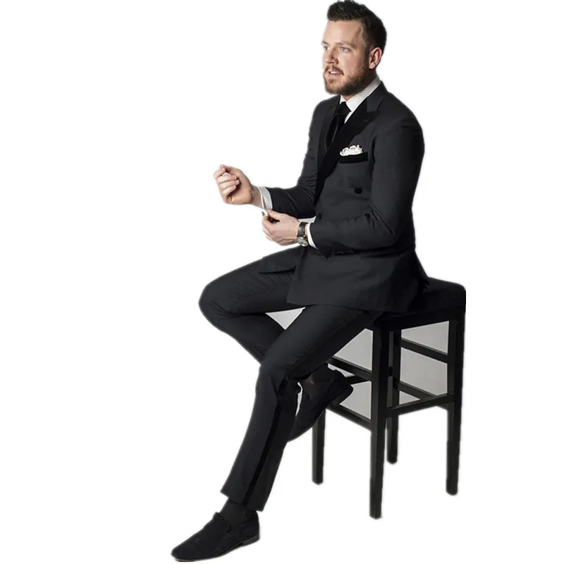 

Новый дизайнерский Свадебный костюм для жениха брикет Блейзер брюки