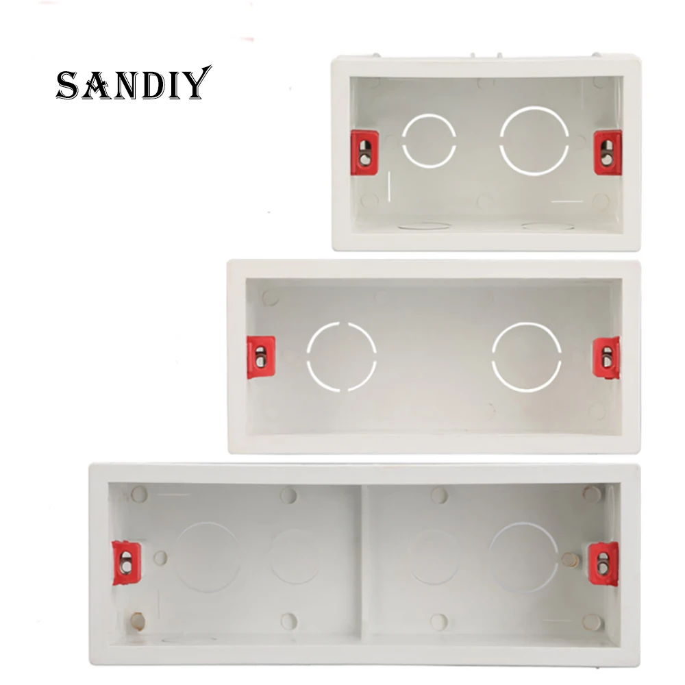 Монтажная коробка для настенного выключателя и розетки 186*86 мм 144*86 107*86