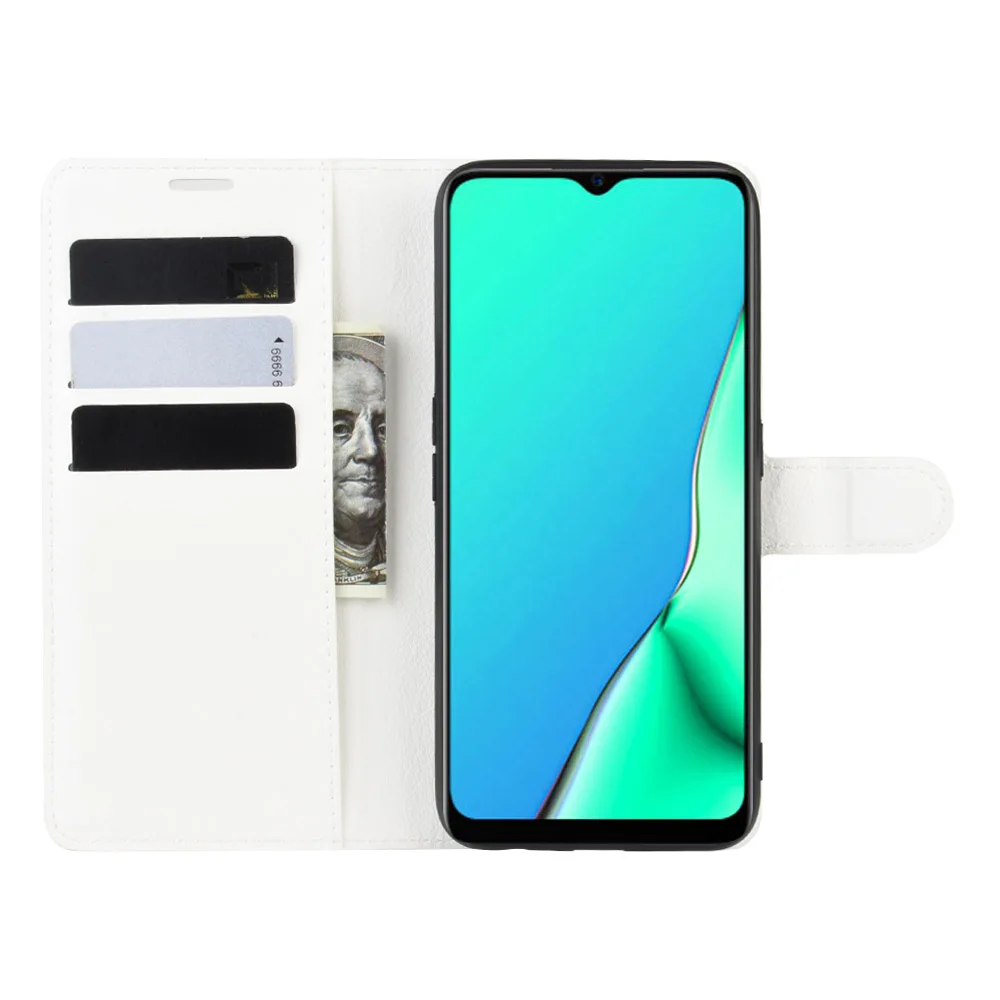 Белый A9 или A11x чехол для OPPO A9() A11-X чехол-кошелек с отделением для карт в виде книги кожаный защитный чехол с Откидывающейся Крышкой черный 9A A9- A11 X - Цвет: Белый