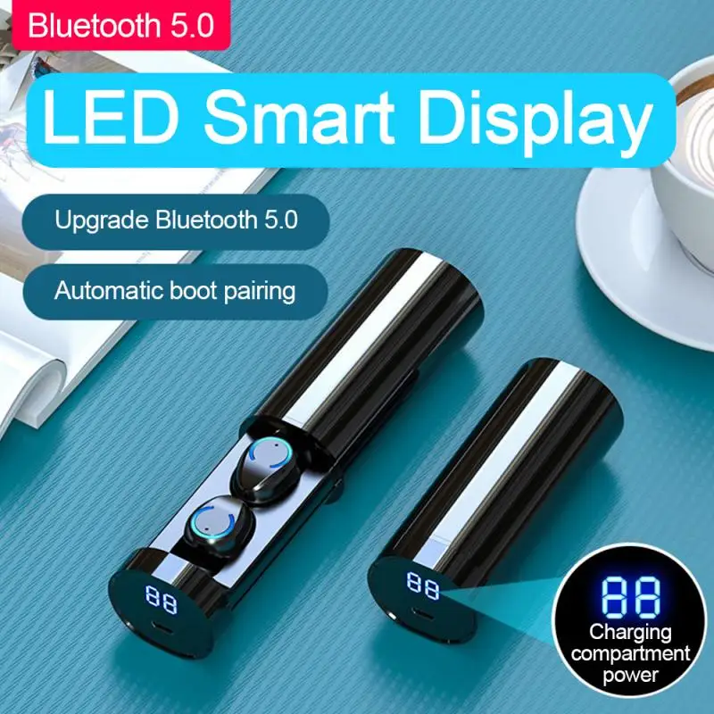 

Cylinder TWS Wireless Earbuds 3D Stereo Bluetooth-compatible Earphone With Mic Sports Waterproof Earphones Earbuds For Phone