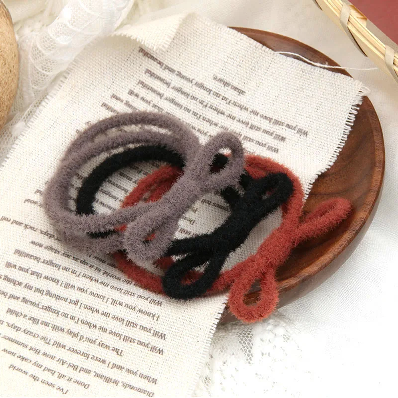 Резинка для волос с кроличьими ушками плюшевая повязка Веревка Сладкий бант |