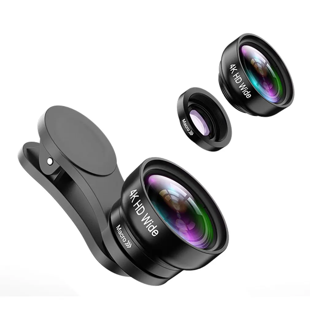 Объектив камеры 3 в 1 комплект объективов для сотового телефона 120 градусов