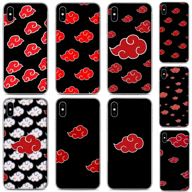 

Akatsuki Cloud Phone Case For Clear-Iphone 5 5s se 6 6s 7 8 11 12 X Xs Xr Pro Plus Max Mini Cover