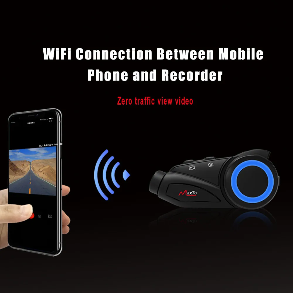 Мотошлем Maxto M3 водонепроницаемый интерком для шлема 6 водителей Bluetooth Wi Fi
