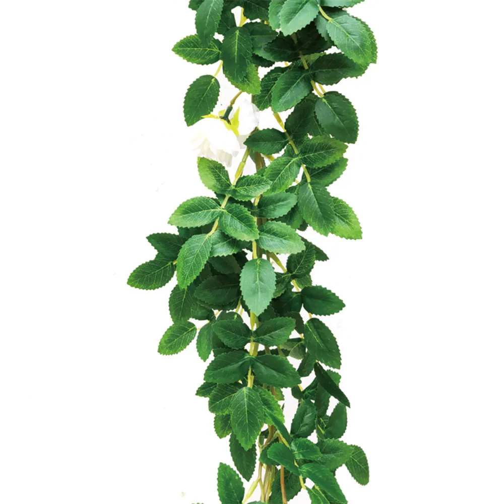 2 м искусственные лозы шелковые розы поддельные криперы зеленый лист для