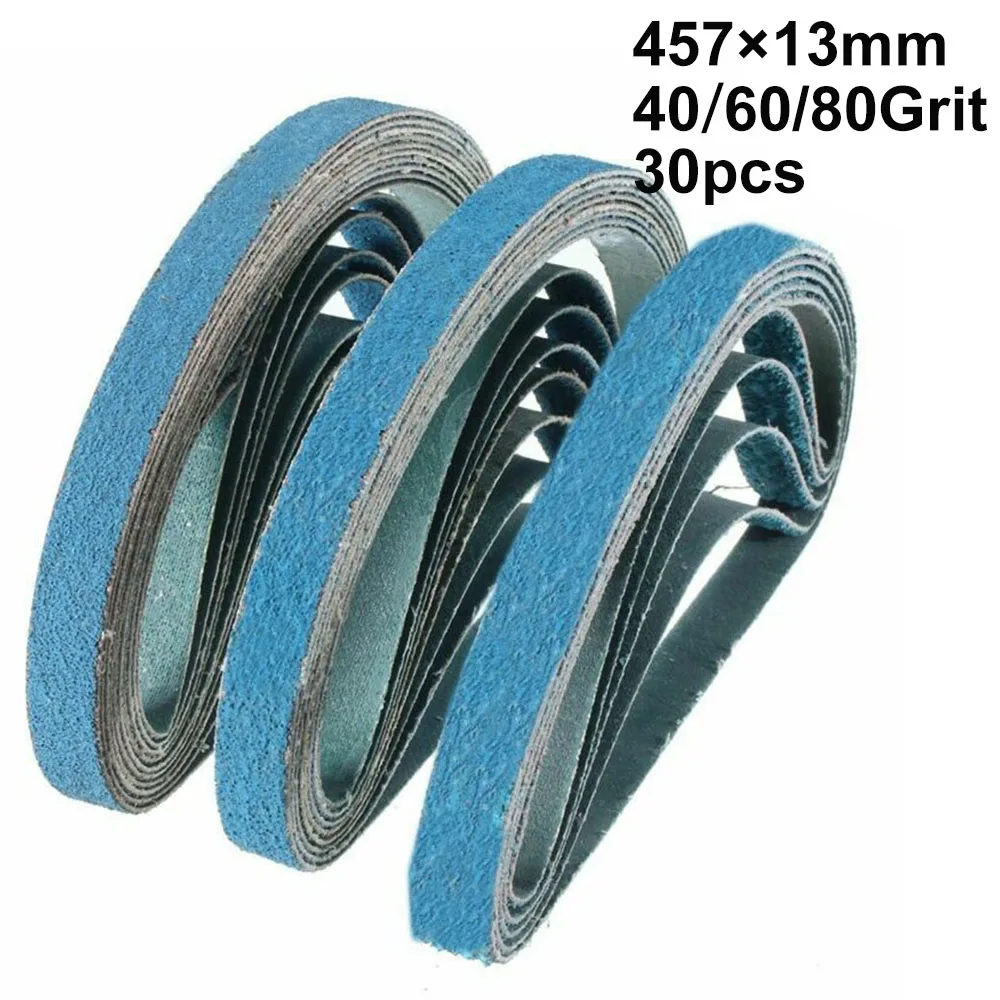 

30pcs Sanding Belts Zirconia Blue Sander Polishing Grinding Woodworking