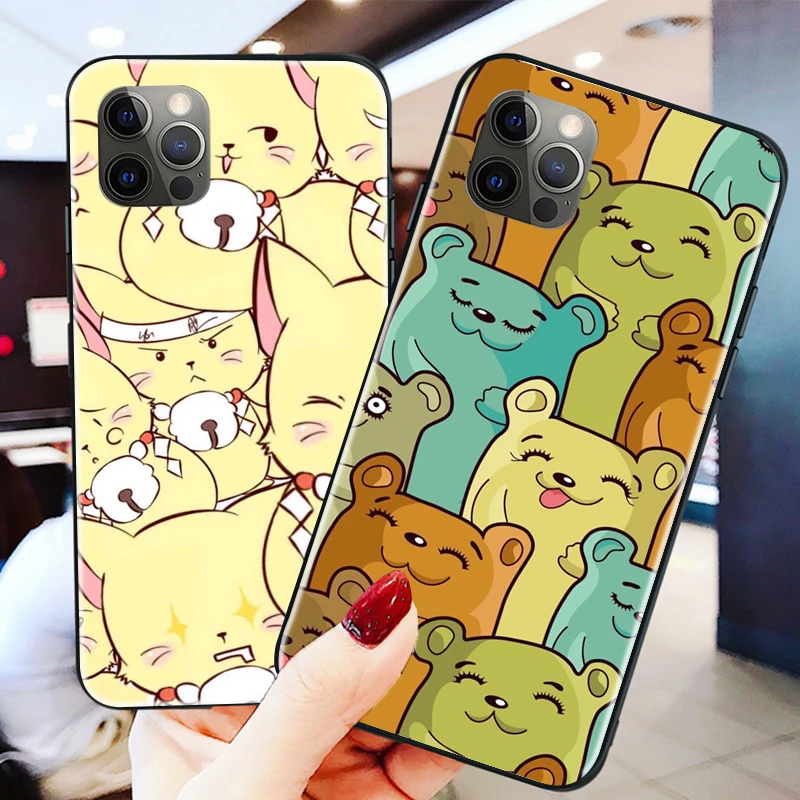 

Cute cartoon pig rabbit Phone Case For iPhone 12 Pro Max 11 Pro Max X XR XS Max 7 8 6 6s Plus SE 2020 Soft TPU Back Cover