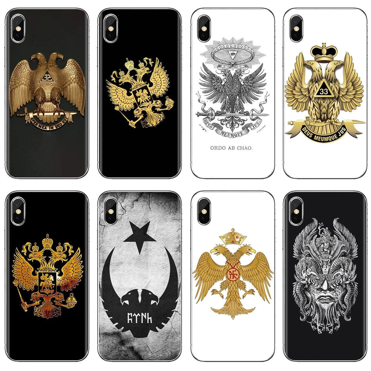 Мягкий чехол с гербом России двуглавым орлом для Huawei P8 P9 P10 P20 P30 P Smart 2019 Honor Mate 9 10 20 8X