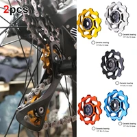 upgrade 11t mtb bicycle rear derailleur pulley with ceramic bearing for mountain bike road bike guide wheel for 456mm bore