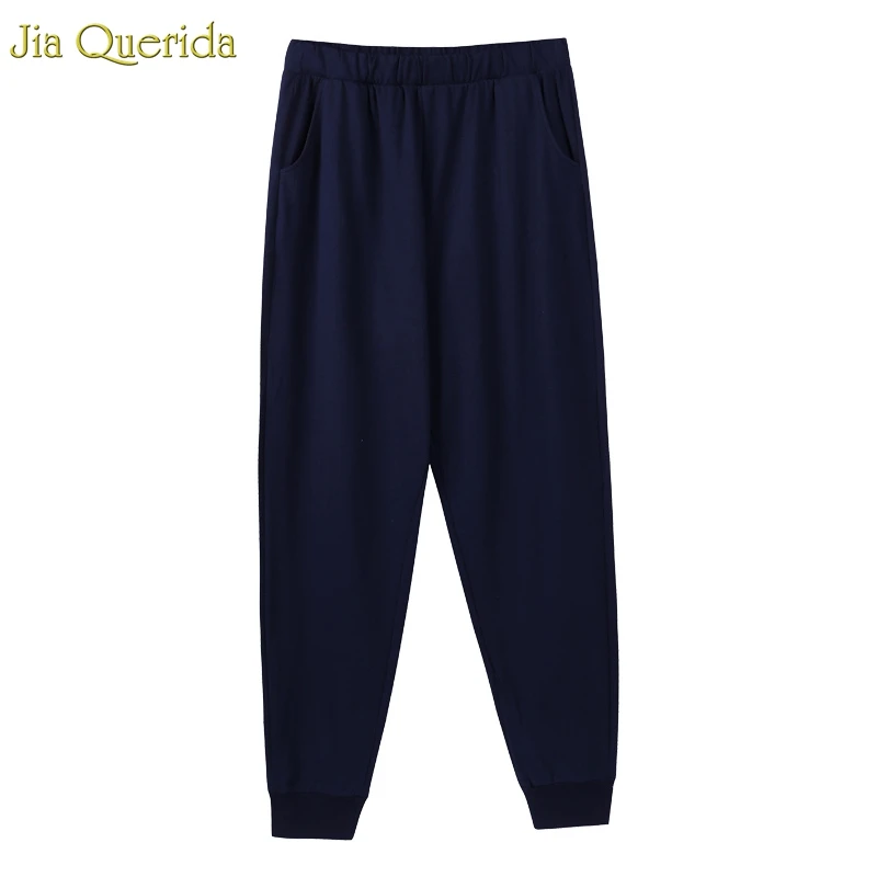 Мужская одежда для сна Мужские штаны отдыха 100% чистый хлопок темно-серый