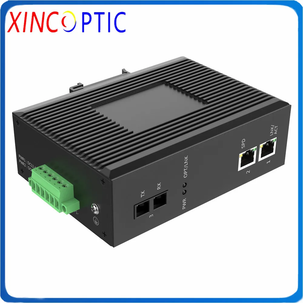 1SFP + 2RJ45 за исключением SFP Din рейку порт промышленный Ethernet волоконный