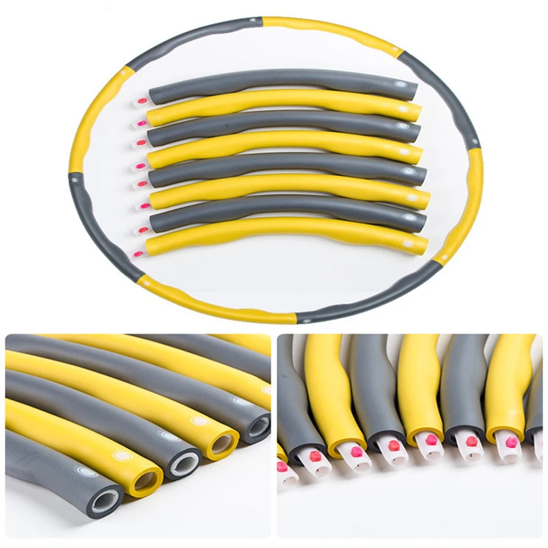

8-Section Removable Hulacircle Yoga Waist Exercise Slimming Weight Fitness Equipment Hula Circle Sport Reduce Weight Sport Hoop