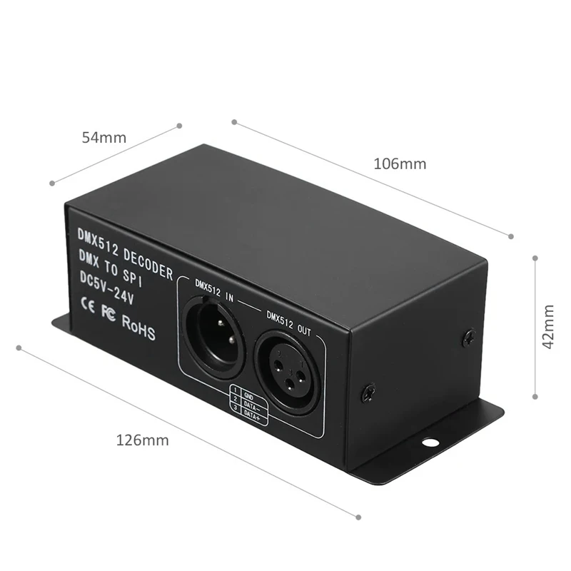 Горячая XD-LED светильник контроллер рабочий Dc 5-24 В Rgbw Dmx512 декодер Dmx к Spi Si для s |