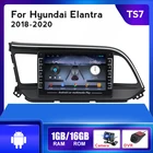 Мультимедийный видеоплеер Android, автомобильный радиоприемник для Hyundai Elantra 2018, 2019, 2020, GPS, стерео приемник, Wi-Fi четырехъядерный 1 + 16G