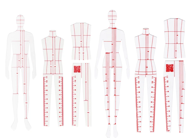 Линейка Для стеганых изделий для мужчин и женщин стильная рулетка одежды ручная