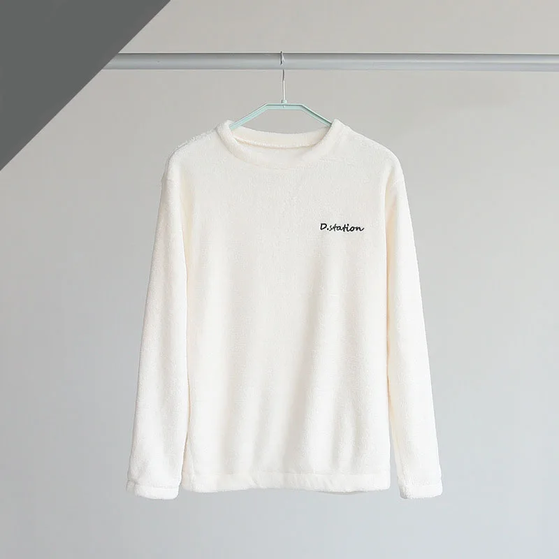 Женские зимние топы для сна Sanderala Теплый Мягкий Топ с круглым вырезом домашняя