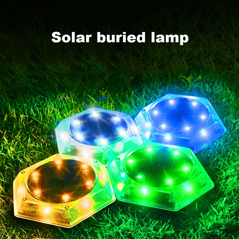 

4pcs LED Solar Light Outdoor Yard Art Garden Colorful Lawn Stakes Ground Lamps Landscape Lawn Lamp Path Outdoor Light