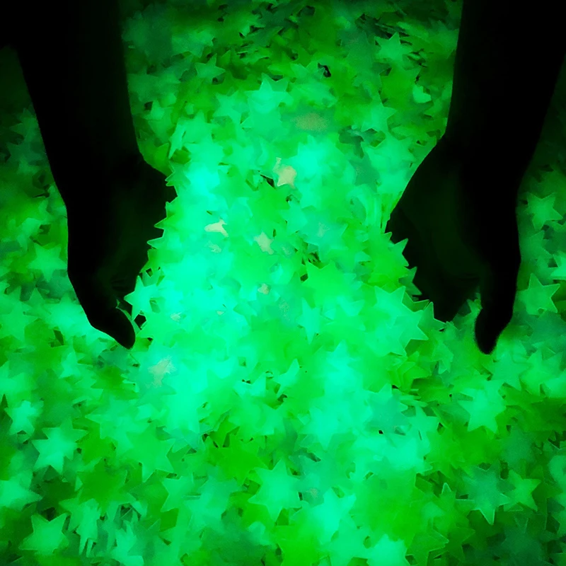 3 см Световой Стикеры светящаяся звезда постоянного Светящиеся Настенные