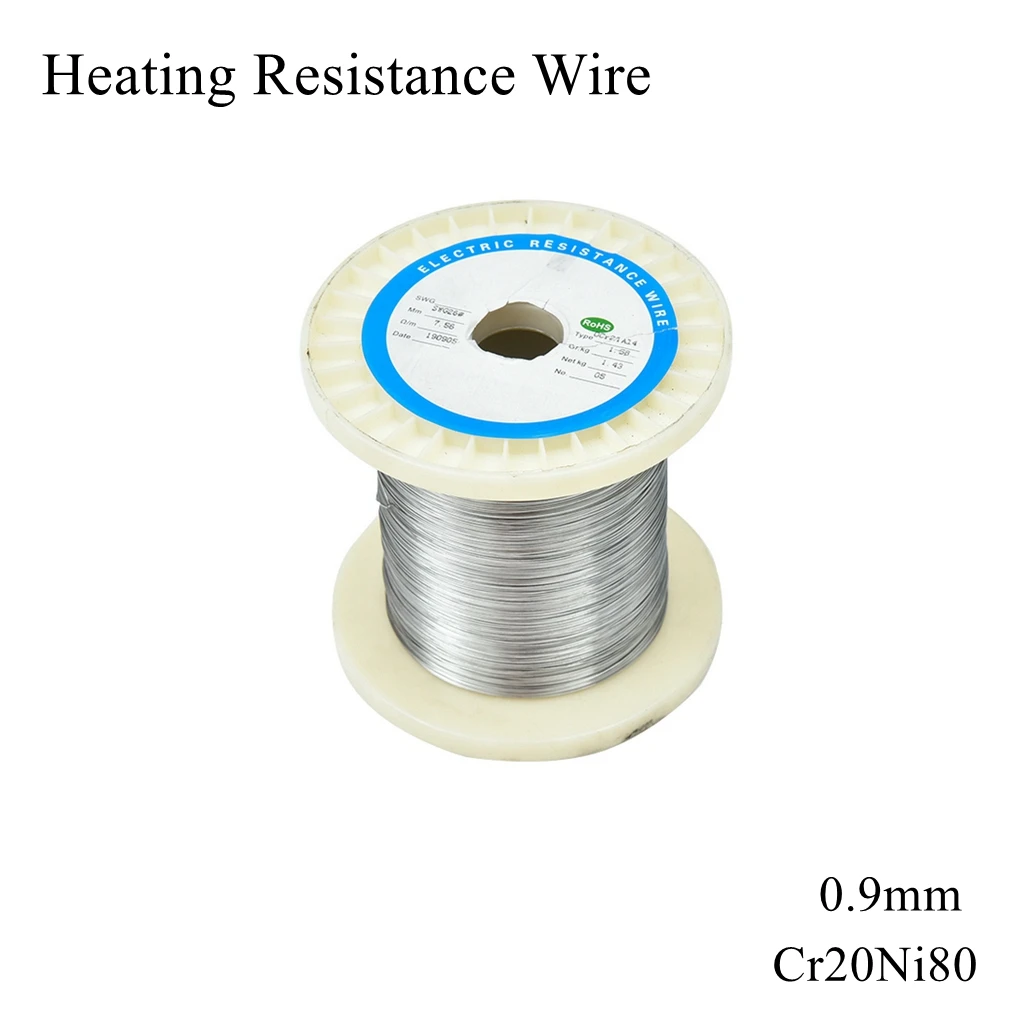 

0.9mm Cr20Ni80 Soldering Nichrome Coil Resistance Heating Wire Cutting Foam Nickel Steel Alloy Electric Cable Strip Yarn Heater