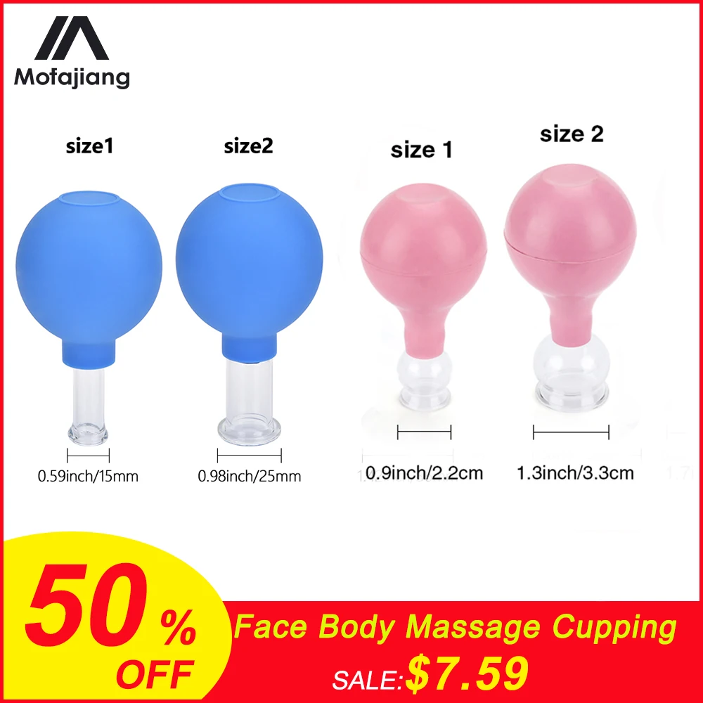 2 шт. Вакуумные Банки Набор чашек с резиновой головкой Стекло/резиновые