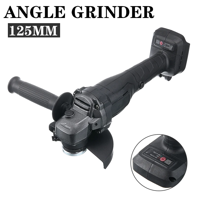 125mm Brushless Cordless Impact Angle Grinder 18V 800W Power Tool Cutting Machine Polisher for 18v Battery without Battery