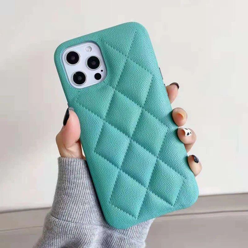 

luxury brand high-quality caviar first layer cowhide protective cover suitable for iPhone 12 11 Pro Max XS mobile phone case