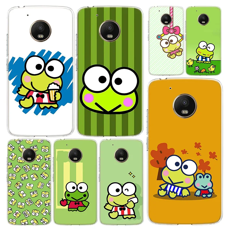 

Cartoon frog keroppi Phone Case Cover For Motorola Moto G9 G8 G7 G6 E6 E5 Plus Power Play + EU One Fusion Action Macro Fundas