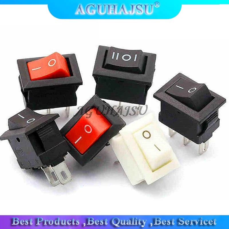 Кнопочный переключатель 10x15 мм SPST 2Pin 3pin 3A 250V KCD11 Snap-in On Off Лодка кулисный 10 * 15 черный