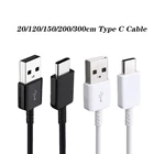 Оригинальный USB-кабель для быстрой зарядки и передачи данных, 20120200300 см, для Samsung Galaxy A50, A70, A21S, A51, A71, S9, S8, Note 8, 9, 10 Plus
