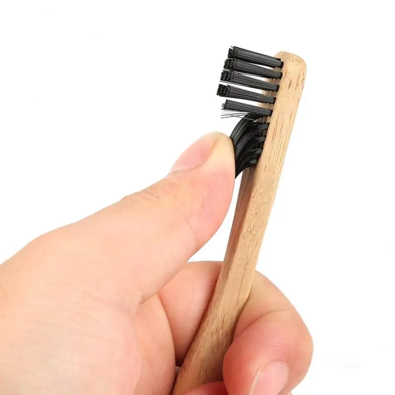 4/2 шт. натурального бамбука Зубная щётка es зубные щетки с мягкой щетиной для