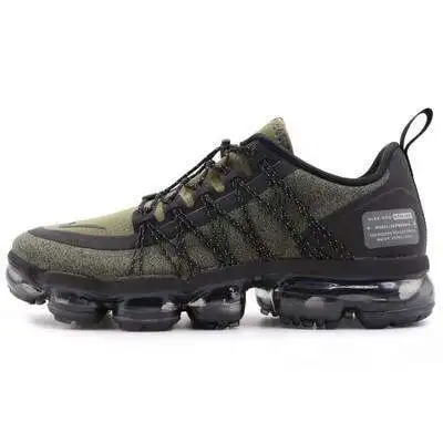 Аутентичные мужские кроссовки для бега от фирмы Nike AIR VAPORMAX; новые цветные кроссовки для бега; модная дизайнерская обувь; AQ8810 - Цвет: black  green