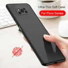 Ультратонкий матовый Силиконовый чехол для телефона Xiaomi Poco X3 Pro Nfc F3 M3 X2 Global, черный мягкий ТПУ чехол-накладка