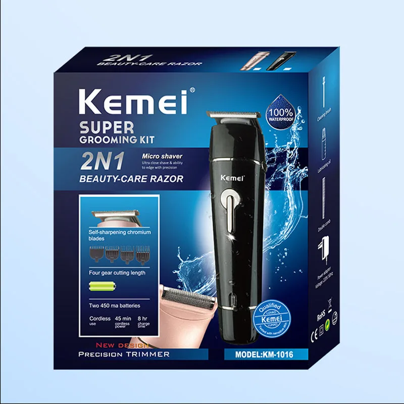 

Kemei rechargeable electric hair clipper KM-1016 electric shaver razor hair clipper beard trimmer